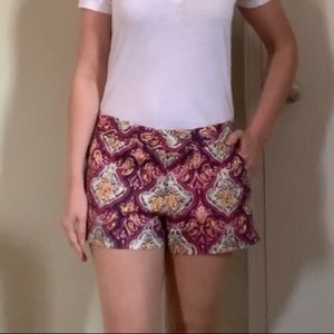 Moving sale, last chance‼️ J.Crew |size 4 paisley pink shorts